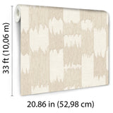 Veer Decor Ikat Echo Beige Wallpaper