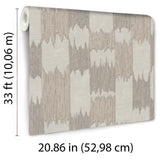 Veer Decor Ikat Echo Taupe Wallpaper