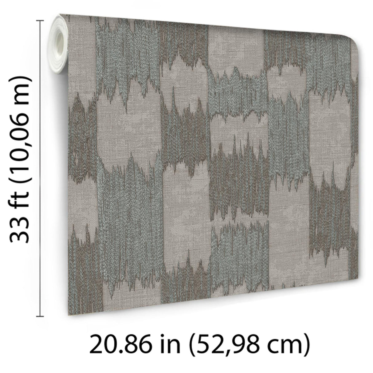 Veer Decor Ikat Echo Grey Wallpaper