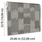 Veer Decor Ikat Echo Grey Wallpaper
