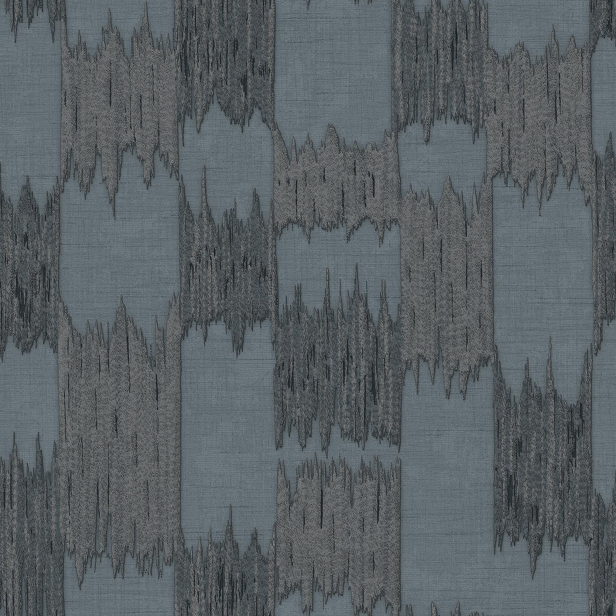 Veer Decor Ikat Echo Black Wallpaper