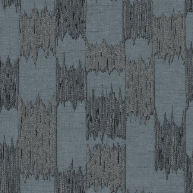 Veer Decor Ikat Echo Black Wallpaper