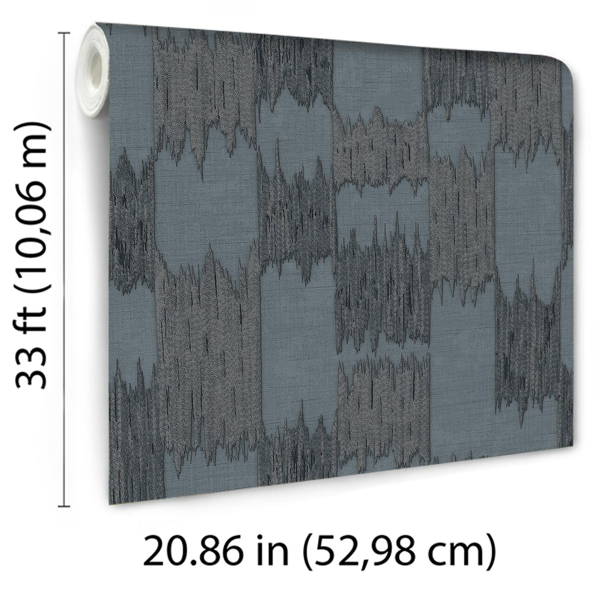 Veer Decor Ikat Echo Black Wallpaper