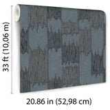 Veer Decor Ikat Echo Black Wallpaper