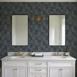 Veer Decor Ikat Echo Black Wallpaper