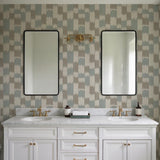Veer Decor Ikat Echo Blue Wallpaper