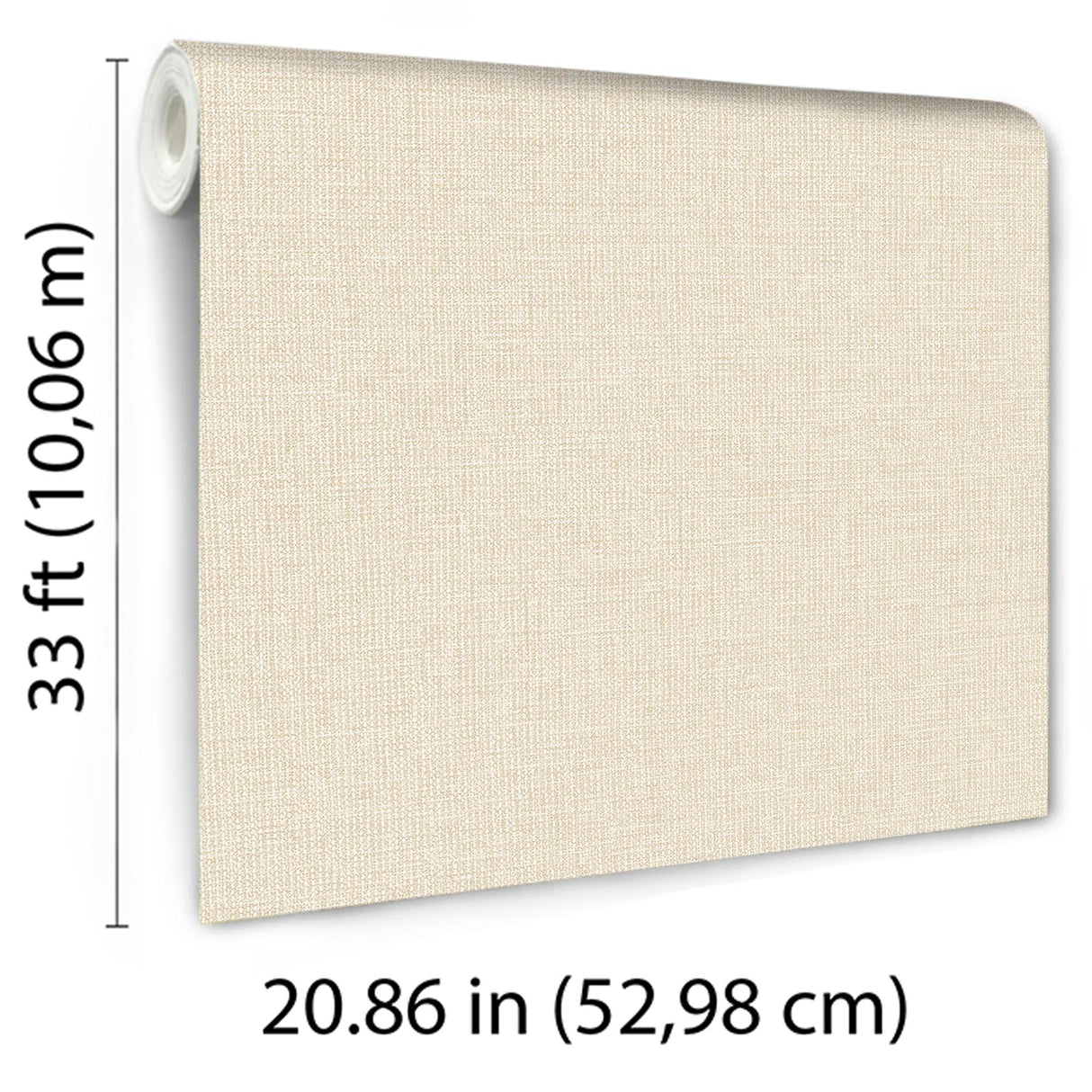 Veer Decor Upholstery Weave Cream Wallpaper