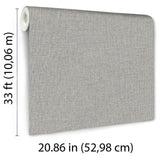 Veer Decor Upholstery Weave Grey Wallpaper