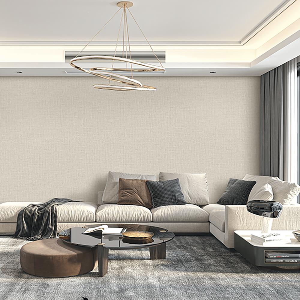 Veer Decor Upholstery Weave Grey Wallpaper