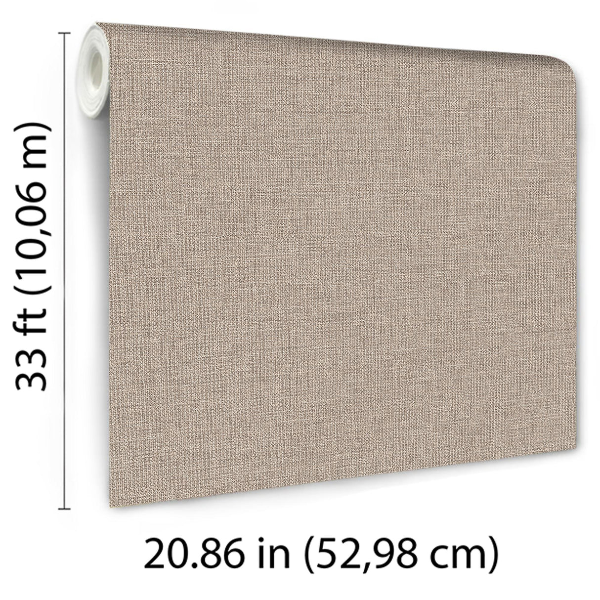 Veer Decor Upholstery Weave Taupe Wallpaper