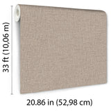 Veer Decor Upholstery Weave Taupe Wallpaper