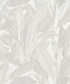 Veer Decor Embroidered Tropical Foliage White Wallpaper