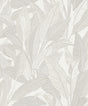 Veer Decor Embroidered Tropical Foliage White Wallpaper