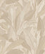 Veer Decor Embroidered Tropical Foliage Beige Wallpaper