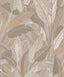 Veer Decor Embroidered Tropical Foliage Taupe Wallpaper
