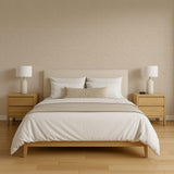 Veer Decor Needle Point Linen Tan Wallpaper