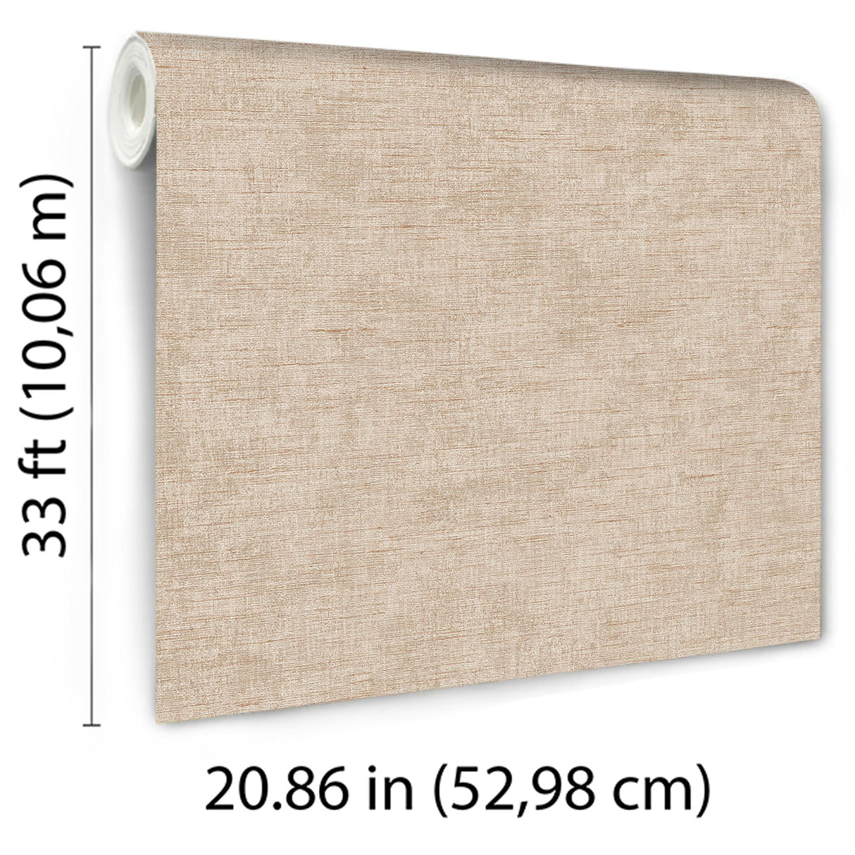 Veer Decor Needle Point Linen Beige Wallpaper