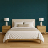 Veer Decor Needle Point Linen Blue Wallpaper
