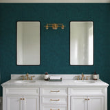 Veer Decor Needle Point Linen Blue Wallpaper