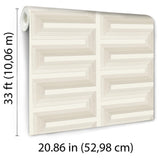 Veer Decor Embroidered Grecian Key Cream Wallpaper