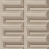 Veer Decor Embroidered Grecian Key Taupe Wallpaper