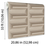 Veer Decor Embroidered Grecian Key Taupe Wallpaper