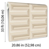 Veer Decor Embroidered Grecian Key Beige Wallpaper