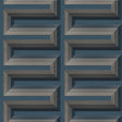Veer Decor Embroidered Grecian Key Blue Wallpaper