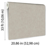 Veer Decor Crushed Linen Texture Taupe Wallpaper