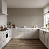 Veer Decor Crushed Linen Texture Taupe Wallpaper
