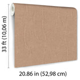 Veer Decor Crushed Linen Texture Tan Wallpaper