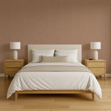 Veer Decor Crushed Linen Texture Tan Wallpaper