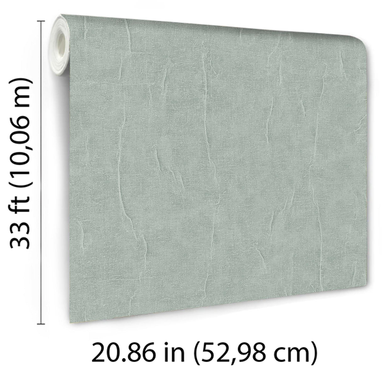 Veer Decor Crushed Linen Texture Green Wallpaper