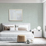 Veer Decor Crushed Linen Texture Green Wallpaper