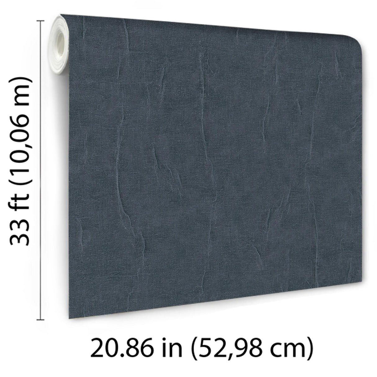 Veer Decor Crushed Linen Texture Blue Wallpaper