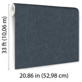 Veer Decor Crushed Linen Texture Blue Wallpaper