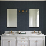 Veer Decor Crushed Linen Texture Blue Wallpaper