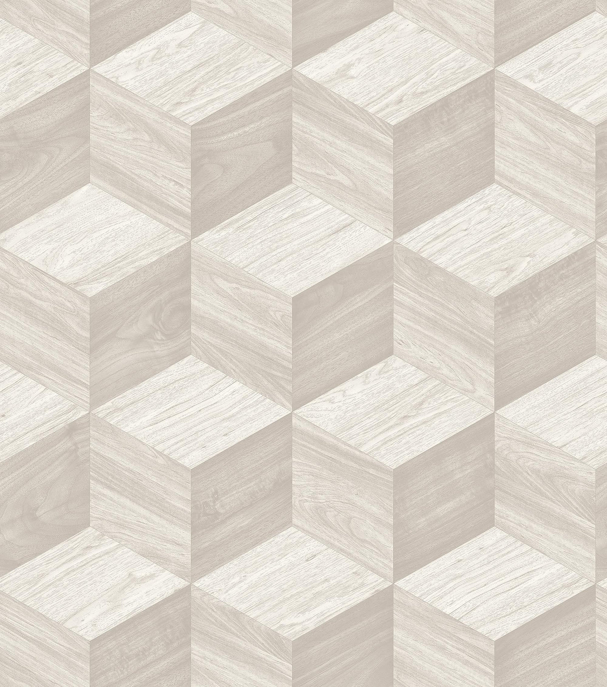 Veer Decor Woodgrain Grid White Wallpaper