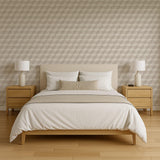Veer Decor Woodgrain Grid White Wallpaper