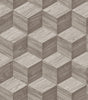 Veer Decor Woodgrain Grid Taupe Wallpaper