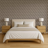 Veer Decor Woodgrain Grid Taupe Wallpaper