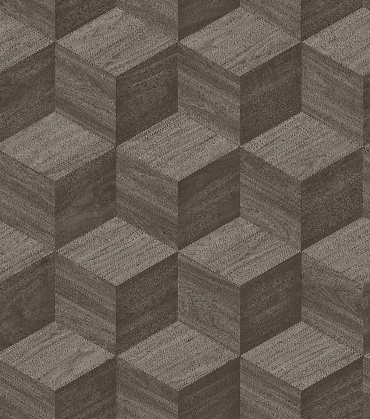 Veer Decor Woodgrain Grid Grey Wallpaper