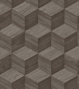 Veer Decor Woodgrain Grid Grey Wallpaper