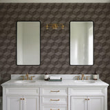 Veer Decor Woodgrain Grid Grey Wallpaper