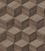 Veer Decor Woodgrain Grid Brown Wallpaper