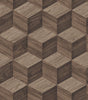 Veer Decor Woodgrain Grid Brown Wallpaper