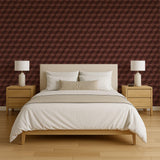 Veer Decor Woodgrain Grid Red Wallpaper
