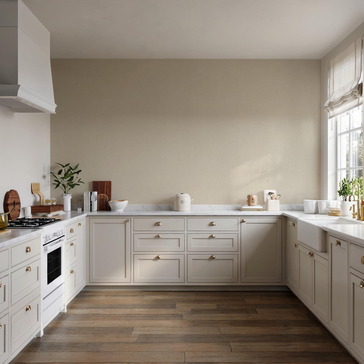 Veer Decor Pressed Woodwork Cream Wallpaper