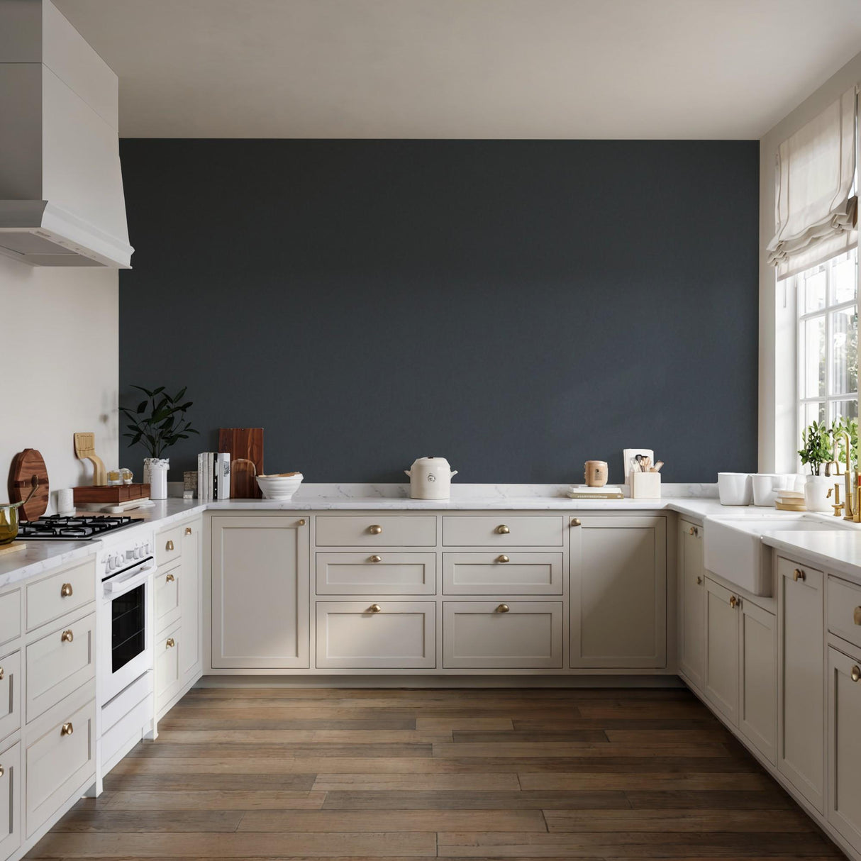 Veer Decor Pressed Woodwork Blue Wallpaper
