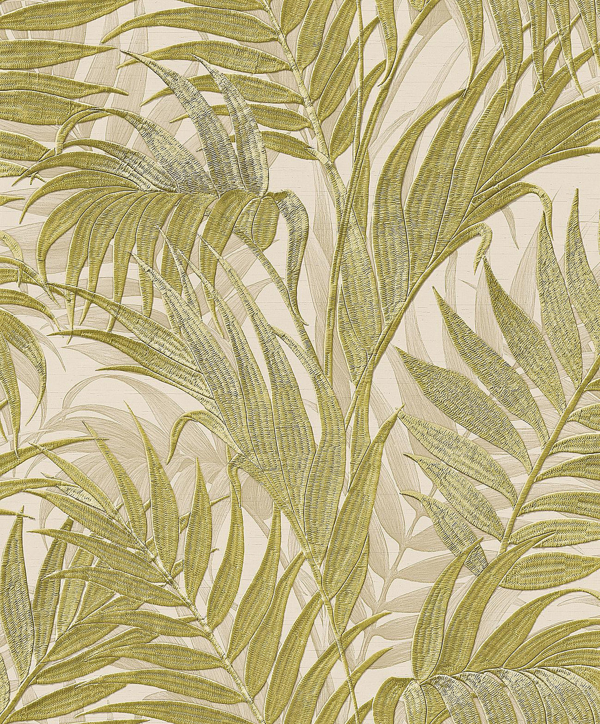 Veer Decor Embroidered Palm Sage Wallpaper